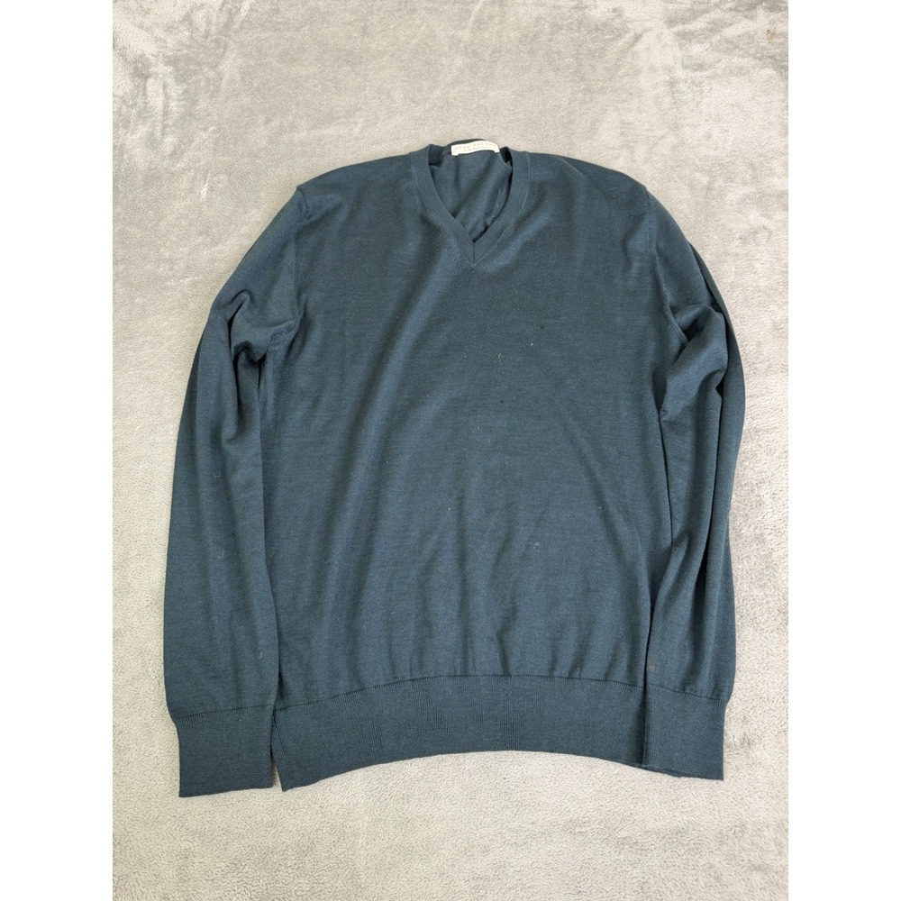 Luca Faloni Sweater Men's Size Medium Green Cashmere Blend Made In Italy
